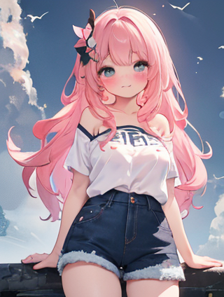 绿意盎然：校园里的青春旋律——以《穿绿色校服的动漫女孩》为题